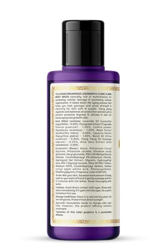 Image of Khadi Organique Lavender & Ylang Ylang Body Wash SLS & Paraben Free For All Skin Types - 210ml