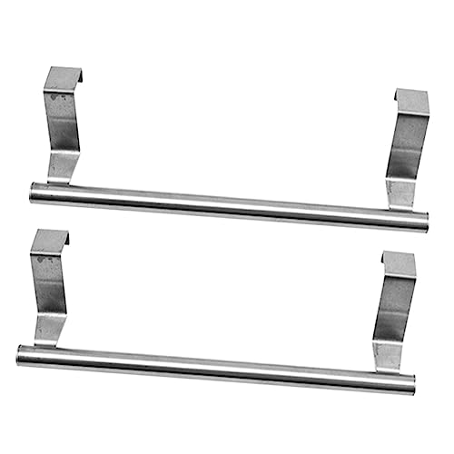KONTONTY 2Pcs Over The Door Towel Holder Versatile Towel Hanging Bar for Kitchen and Bathroom for Dish Towels Tea Towels and Hand Towels Easy Installation Design