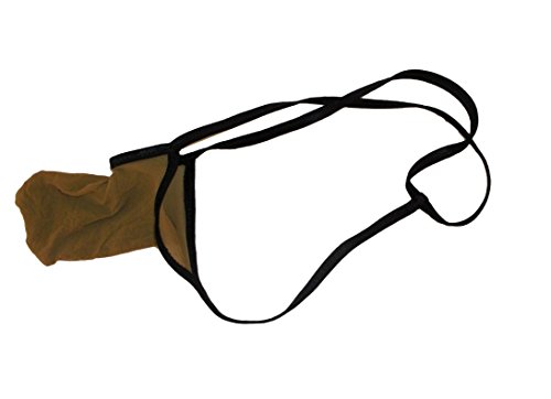 Mens G String Torpedo Missile Thong EXPANDABLE Stretchy Stocking SUN TAN Made in USA