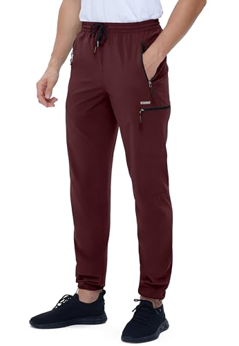 Mens Stretch Hiking Pants Cargo Quick Dry Lightweight Water Resistant Outdoor Fishing Pants Adjustable Bottom Pockets