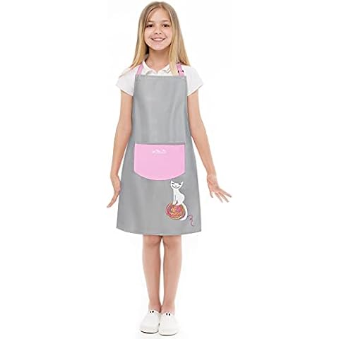 Viedouce Schürzen für Kinder Schule, Wasserdicht Kinderschürze Schürze Mädchen Cover