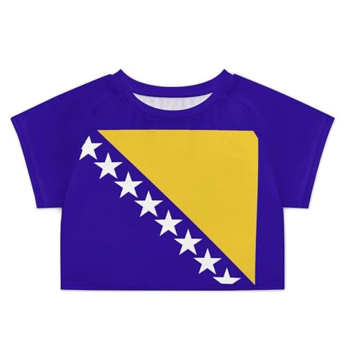 Guyana Flag Girls Crop Tops Short Sleeve T-Shirts for Teenagers Crew Neck Basic Tee3