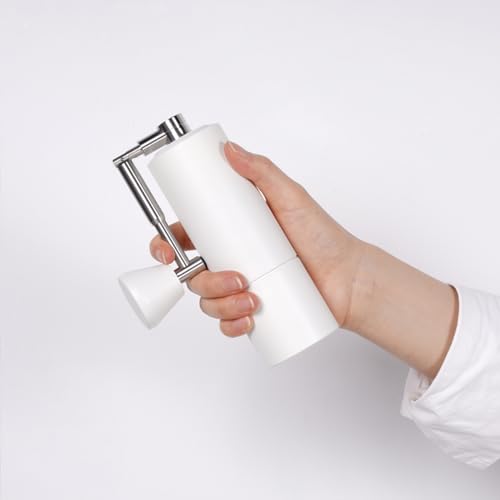 TIMEMORE C3 Pro Manual Coffee Grinder with Foldable Handle, Adjustable Coarseness, Fast Grinding, Ultra Fine, Uniform Powder, Stainless Steel, Coffee Mill, Outdoor, White (Brush Included)
