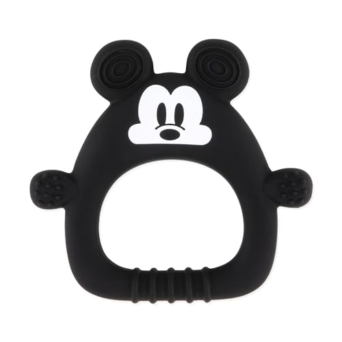 Bumkins Disney Baby Teething Freezer Toy Keys Rings, Soft Flexible Platinum Silicone Pacifier, Safe to Chew, Cool Teether Gum Relief, Essentials for Babies 3 Months, Freezable, Sensory, Mickey Mouse