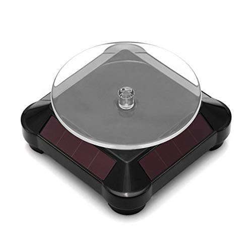 Batería de energía Solar de Moda Placa giratoria de 360 ​​Grados Soporte de exhibición Giratorio Anillo de Reloj Collares Soporte de joyería ➤ HibiscusElla Cover