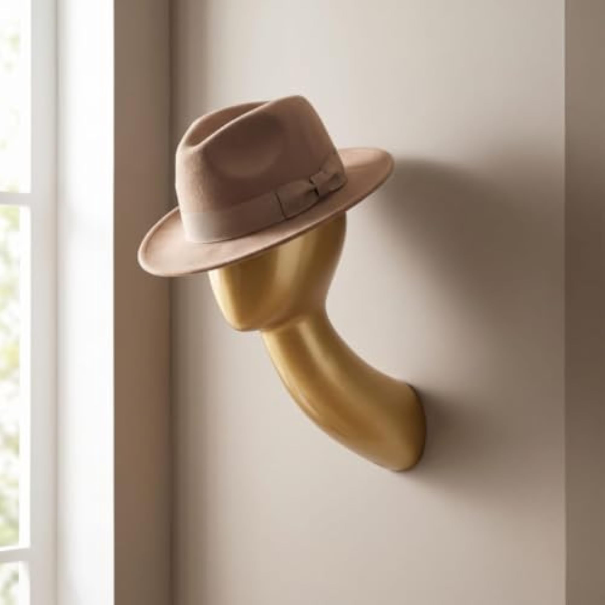 Fiberglass Wall-Mounted Head Glossy Display