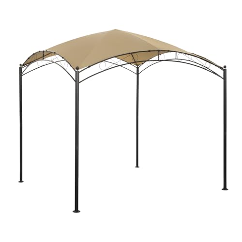 Angel Living Abri d'Extérieur en Arc, Toit en Polyester Hydrofuge Arc Tonnelle de Jardin Structure en Fer Résistante Protection UV50+ et Intempéries pour...
