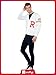 Smiffys-42898L Licenciado Oficialmente Disfraz de Rydell Prep de Grease, con Chaleco de...