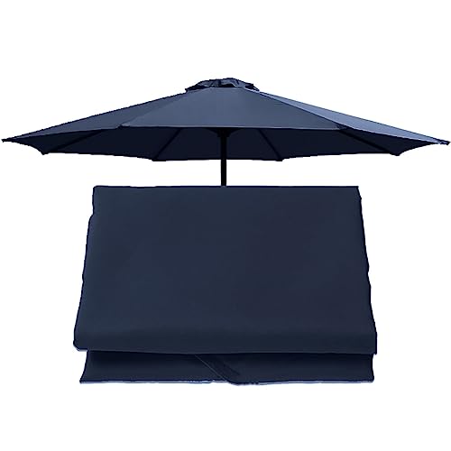 Toile de parasol 300cm 8 baleines pour réparer un tissu usé ou décoloré navy