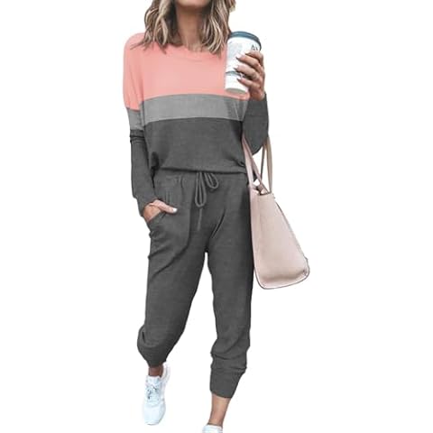 ETCYY NEW Lounge Sets for Women Sweatsuits Sets Two Piece Outfit Long Sleeve Pant Workout Athletic Tracksuits Cover