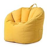 KOMFORTABLES DESIGN: Der Sitzsack Stuhl Griff ist auf der Oberseite des Beutels entworfen, so dass Kinder sie leicht bewegen können. Die Schalenform kann besser um den Körper gewickelt werden, so dass Sie bequemer Freizeit genießen können.