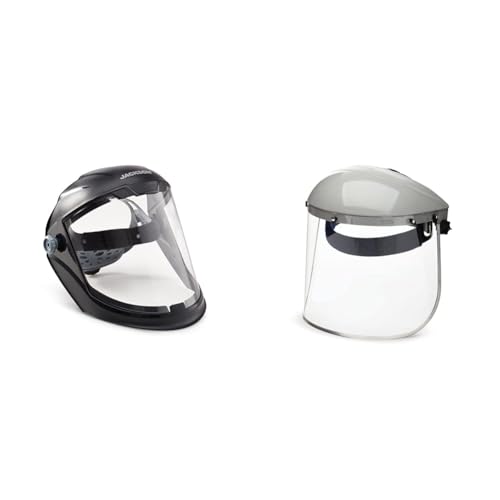 Jackson & Sellstrom Premium Face Shields with Ratcheting Headgear - Clear Uncoated Polycarbonate Windows
