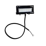 AOJO 1 lámpara LED para matrícula de remolque 12V 24V con marcado E - Blanco frío impermeable para coche, moto