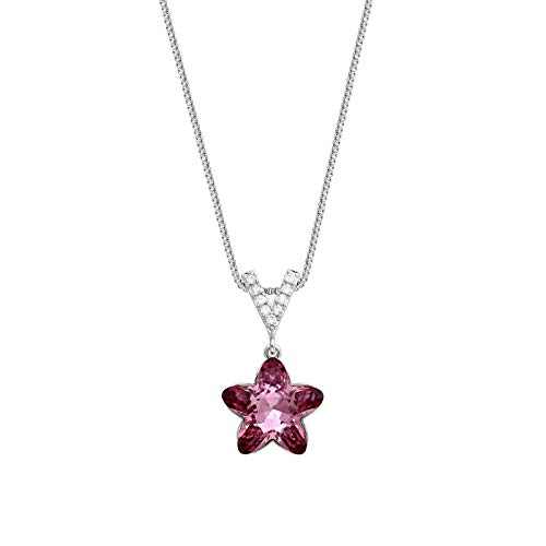 Collier court cristal de prune FLXHSA parfait pour sublimer vos tenues d'été