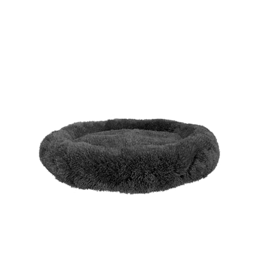 BENNO® Hundebett BALU 70x70x16 cm in Donutform, Kuschelbett aus Polyester mit Polypropylen-Füllung, waschbar, rutschfestes Unterteil, inkl. Kauknochen