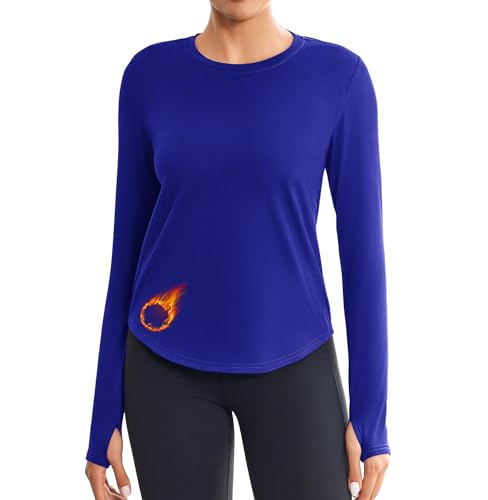 PINSPARK Funktionsshirt Damen Langarm Sportshirt Winter Thermo Laufshirt Microfleece Yoga Tops Outdâ€¦ – Miniatur