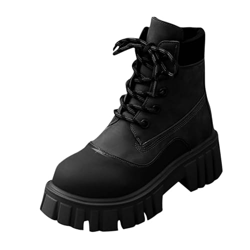 Bottes mi-mollet à lacets femme pour l'automne hiver en style doux cool