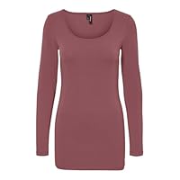 VERO MODA Damen VMMAXI My LS Soft Long U-Neck, Rose Brown, XL