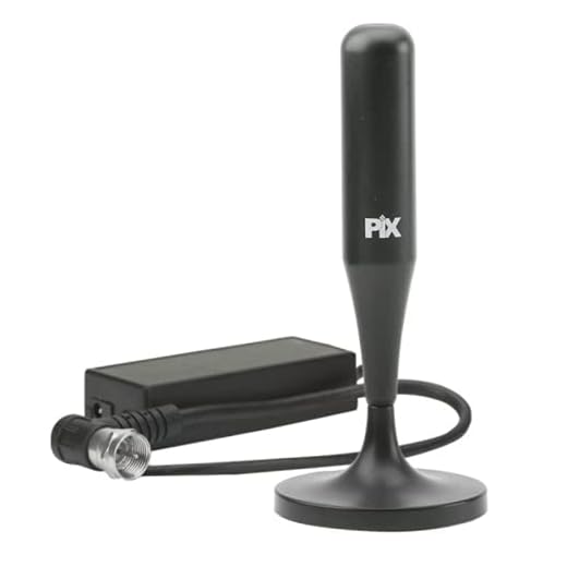 Antena Multi Interna Hdtv 1.80M Amplificada 24Db Base com Ima Plug 90 Graus, Pix, 008-9507