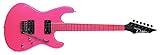 Dean Custom Zone Solid Body Electric Guitar, 2 Humbuckers Florescent Pink