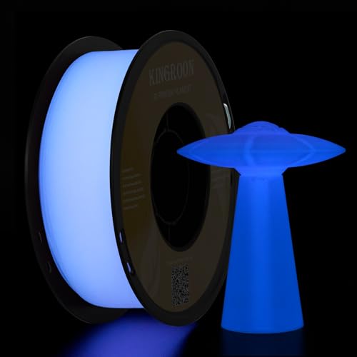 Image of Kingroon Glow in Dark 1.75mm PLA Filament, Fit Most FDM 3D Printers, Dimensional Accuracy + /- 0.03 mm, 1kg Spool(2.2lbs), Luminous PLA 3D Printer Filament - Purple