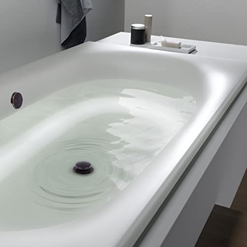 Tip Toe Bathtub Drain Conversion Kit Assembly, Tub Drain Plug Trim Set Bath Tub Drain Stopper With Two-Hole Overflow Faceplate (Oil Rubbed Bronze) #TOP3