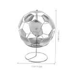 LAPYAPPE Stalowy Pen Holder Kształcie Piłki Nożnej Organizer Biurko Sportowy Akcent Do Biura i Szkoły Trwały Idealny Dla Fanów Futbolu