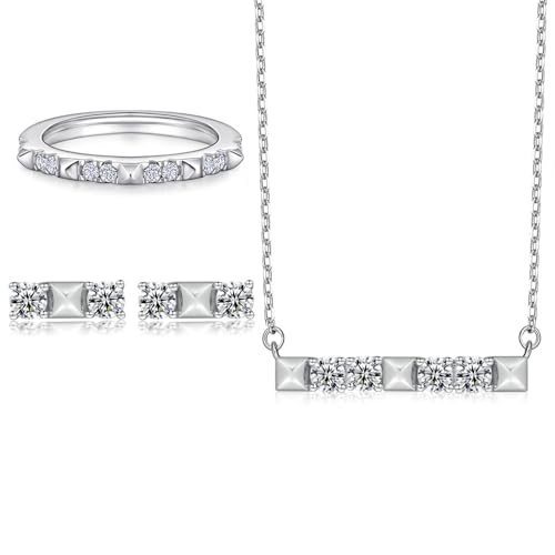 Ensemble de bijoux trois pièces en moissanite : fini les fautes de style