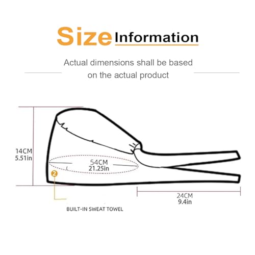 DLPRK 1 Stück Interessante Chirurgenmütze, Arbeitsmütze aus Stoff, Krankenschwesternmütze, Ärztemütze, chirurgische Kopfbedeckung Baumwolle Staubmütze Unisex