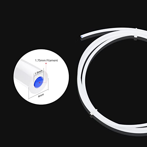 2M Ptfe Teflon Tube 3D Printer Tube For 1.75Mm Filament, 4Mm Od X 2Mm Id Clear Ptfe Tubing High-Temperature Resistance Flexible Extruder Tube #TOP3
