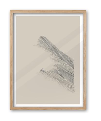 iHery Natural OAK Wood One Lost Sheep Christian Framed Wall