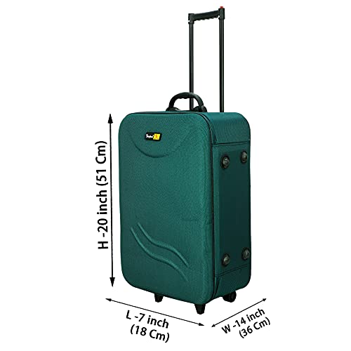 Skyline-Expandable-Polyester-Soft-Case-Trolley-BagSuitcase-with-Number-Lock-with-3-Wheels-for-Men-and-Women-20Inch-Green