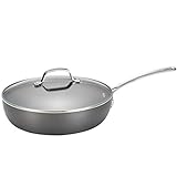 Circulon Genesis Hard-Anodized Nonstick 12-Inch Covered Deep Skillet, 12 Inch