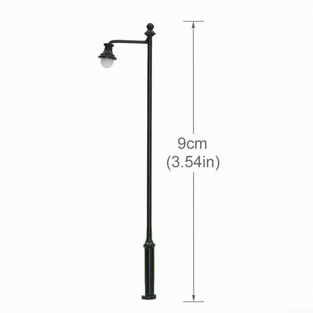Oniissy Lot de 10 éclairages LED pour modélisme, réverbère, pour modélisme ferroviaire, fournissant un éclairage et clair pour la construction de modèles de table de sable, décoration de