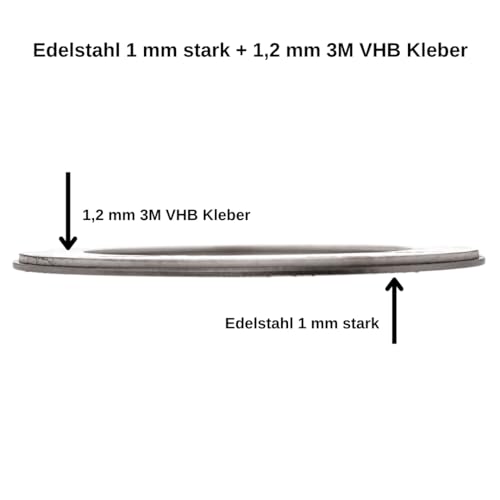 stahl-design-tebart Hinweisschild Piktogramm rund 7,5 cm Edelstahl selbstklebend 3M Klebefläche graviert Edeloptik elegante Beschilderung langlebig WC Getränkerückgabe- 7,5x7,5x0,1cm