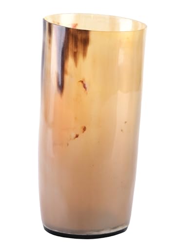 Battle-Merchant - Wikinger Hornbecher - Trinkbecher aus Horn - Mittelalterlicher Met-Krug bis zu 200 ml