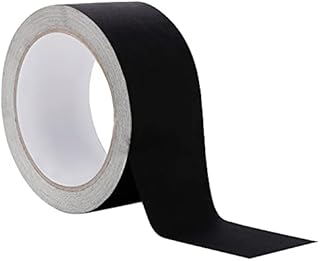 BELLE VOUS Black Cloth Bookbinding Repair Tape - 5cm x 13.6m /1.97 inches x 14.87 yards - Premium Adhesive Duct Tape for Library Book Binding & Sealing - Heavy Duty Acid-Free Hinging & Craft Tape