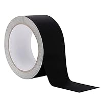 Belle Vous Textil Gewebeband Schwarz für Buchreparatur 5cm x 13,6m Premium Textilklebeband Schwarz zum Binden & Versiegeln von Büchern - Hochleistungs Säurefreies Bastelband - Gaffer Tape Schwarz Matt