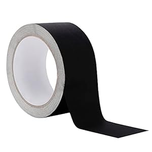 Belle Vous Textil Gewebeband Gaffer Tape Schwarz