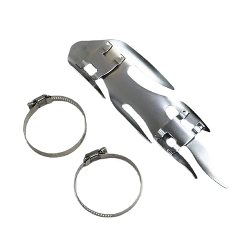Protector térmico para tubo de escape de moto con diseño de llama y aislamiento de calor 3