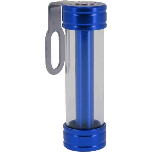Support de vignette moto en aluminium anodisé bleu, tube cylindrique 50x30 mm