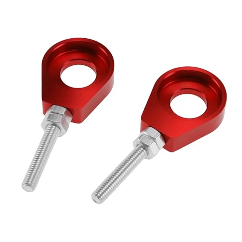 Hihaha Chain Adjusters for Honda CRF50 for Honda CRF70 for Honda CRF110 for Honda CRF125 for Honda Z50J for Honda KLX110 for Honda KLX 110 and Pit Dirt Bike Aluminum Alloy Red 1 Pair