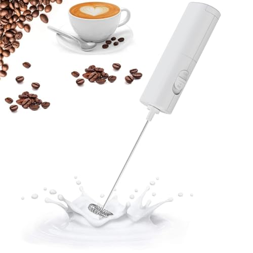 Espumador de leche de mano con batidor de acero inoxidable, licuadora portátil para café, latte, capuchino, chocolate caliente