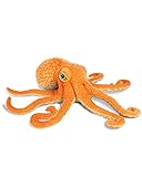 Real Planet Sea Life Plush - Realistic Stuffed Animal Gift for Kids All Ages, Ocean Marine Creature Plushie, Christmas Birthday Gifts (Brown Octopus, 13