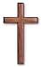 Wall Cross 4" X 8" in Mahogany Dark Wood Polybagged Pre-drilled Hole