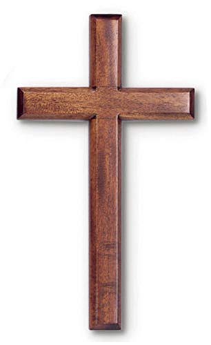 Unp Wall Cross 4 x 8 Mahogany Dark Wood Polybagged Pre-drilled Hole