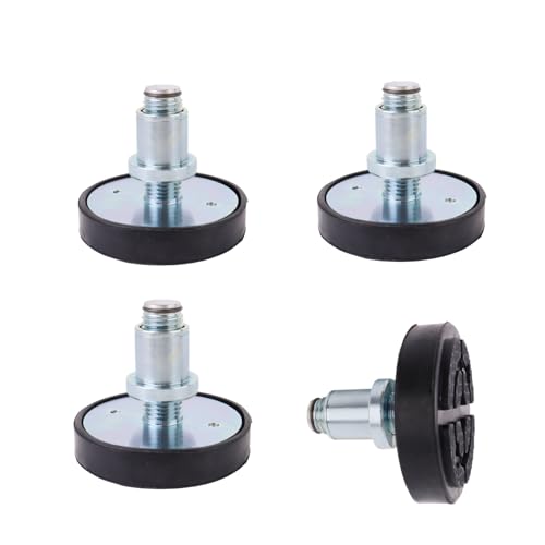 Zorqon 4pcs 35mm Shaft Car Lift Feet Pads Rubber Tray,Durable Round Tray Pads,Compatible with Bendpak Maxjax 2 Post Lift,4-9cm Screw Up Lifting Range Car Lift Pads Heightening Feet Tray