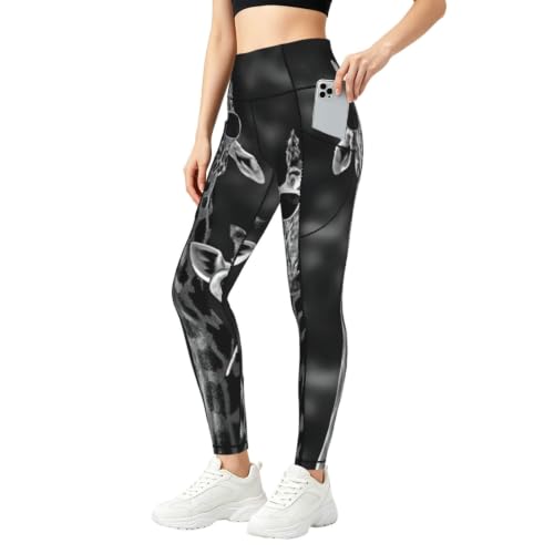 Leggings elásticos con bolsillos mallas de entrenamiento transpirables que moldean la figura