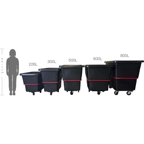 Image of Rubbermaid Commercial Utility Truck 27 Cubic Feet 1200 lb. Capactiy Black Large Cart for Commercial /Waste /Laundry Transportation /Collection