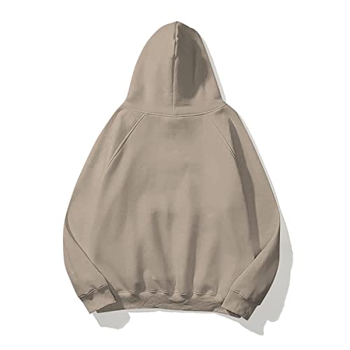 SAFRISIOR Oversized Hoodies for Women and Men Couples Fleece Basic Solid Hooded Sweatshirt Pullover Jackets